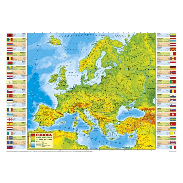 Podkład oklejany Europa fizyczna