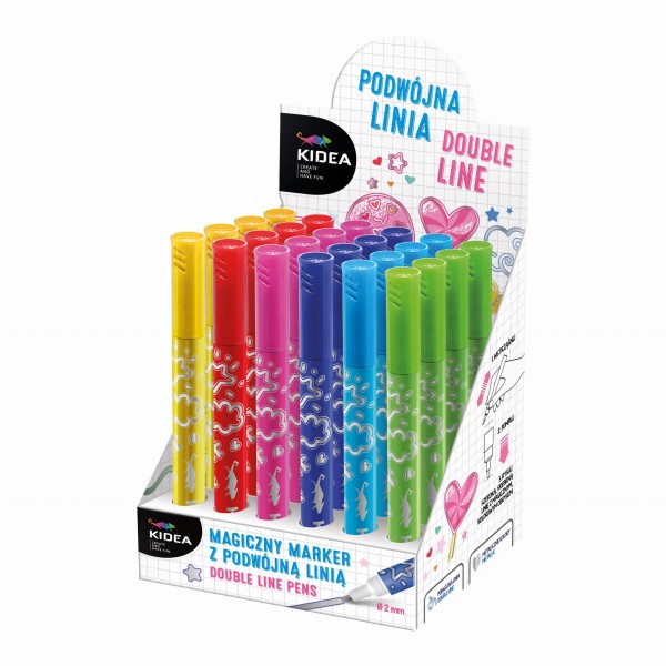 Magiczny marker z podwójną linią Kidea D