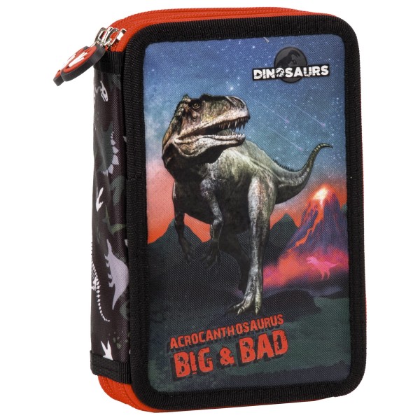 Piórnik z wyposażeniem dwukomorowy Dinozaur 17