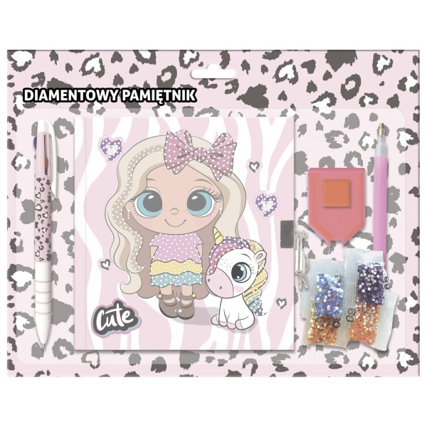 Diamentowy pamiętnik z kłódką + długopis 3 kolorowy Best Friends 10