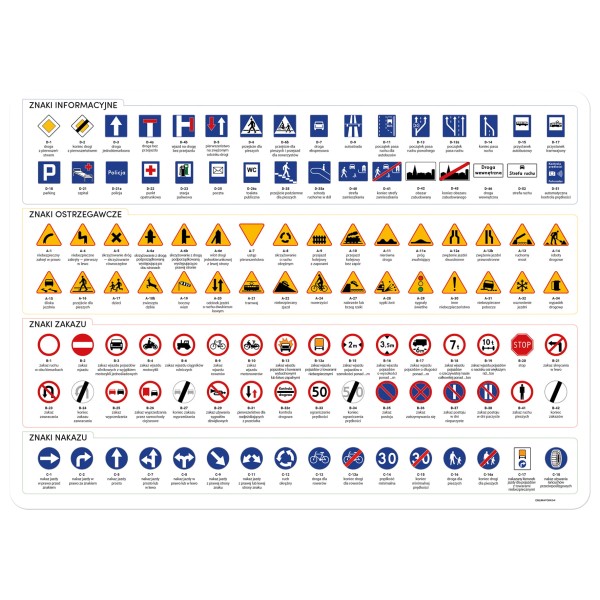 Podkładka laminowana Ruch Drogowy