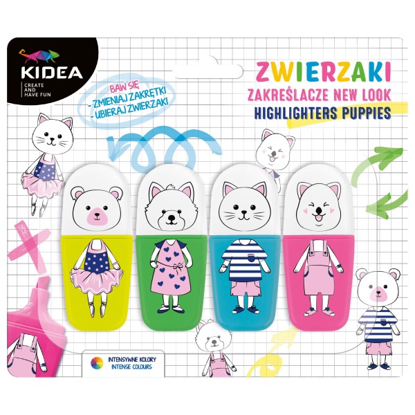 Zakreślacze zwierzaki - new look Kidea