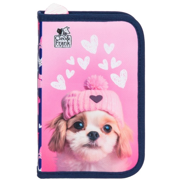 Piórnik z wyposażeniem jednokomorowy Cleo i Frank 42 (Pies)