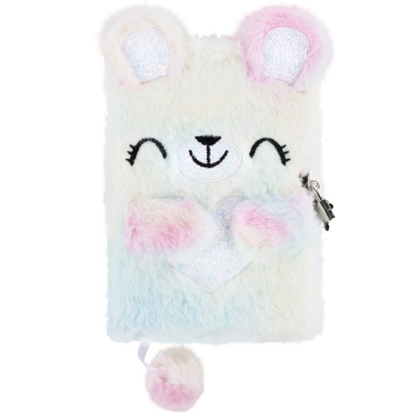 Pamiętnik pluszowy z kłódką miś