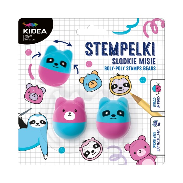 Stempelek wańka wstańka misie Kidea