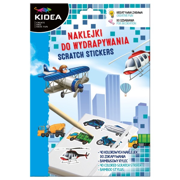 Naklejki do wydrapywania Pojazdy Kidea