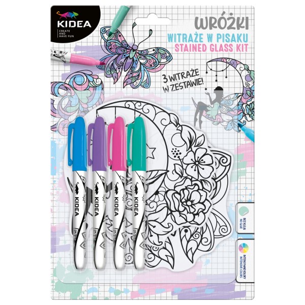 Witraże w pisaku wróżki Kidea