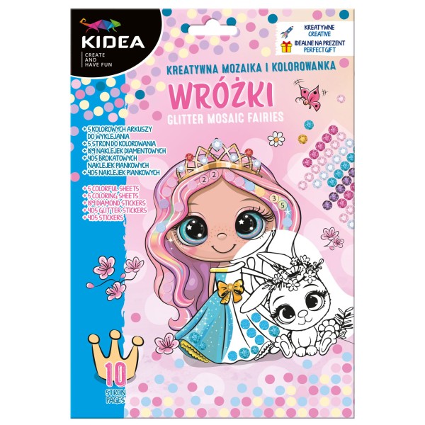 Mozaika i kolorowanka Wróżki Kidea