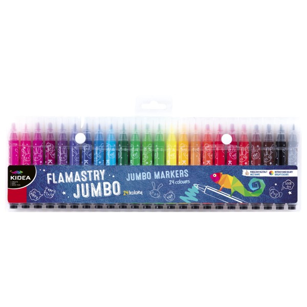 Flamastry JUMBO 24 kolory Kidea