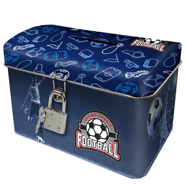 Skarbonka z kłódką kuferek A Piłka 19
