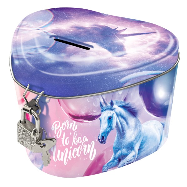 Skarbonka z kłódką serce Jednorożec 15