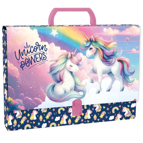 Teczka twarda z rączką Jednorożec 16