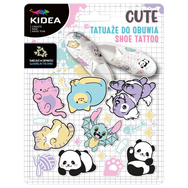 Tatuaże do obuwia świecące w ciemności cute Kidea