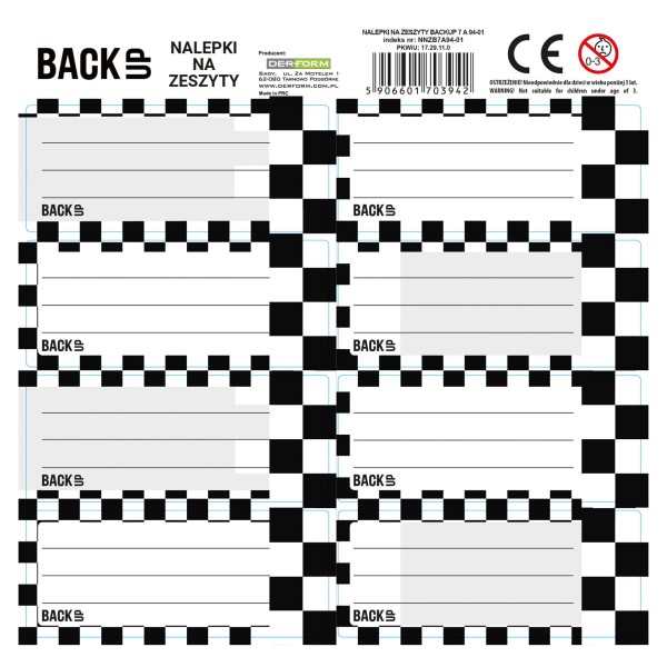 BackUP 7 A 94 Notebook Stickers