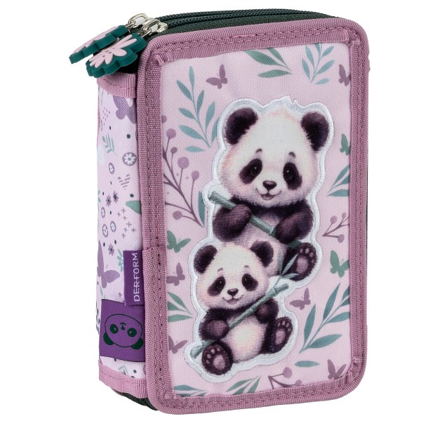 Piórnik z wyposażeniem dwukomorowy Panda 11