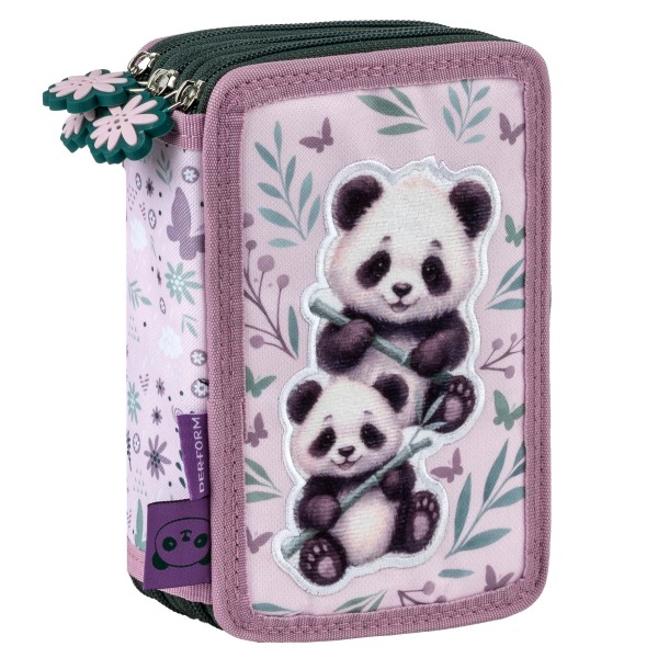 Piórnik z wyposażeniem trójkomorowy Panda 11