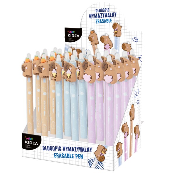 C Kidea D erasable automatic pen with figurine (capybara)