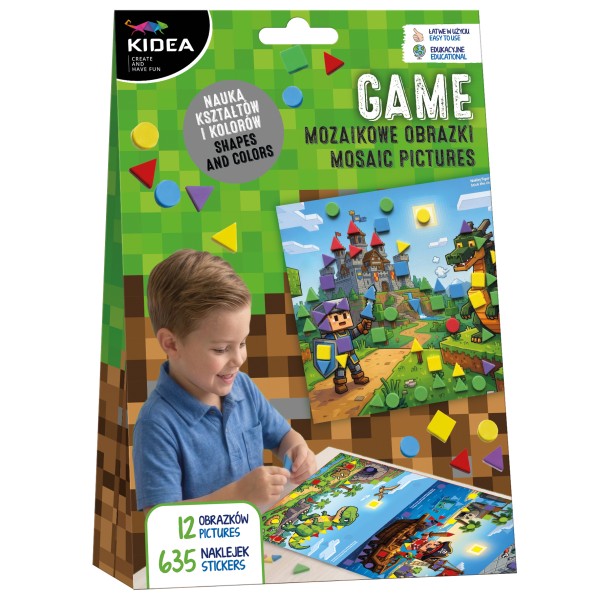 Mozaikowe Obrazki Kolory i Kształty Game Kidea
