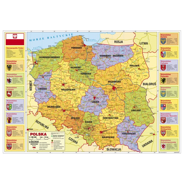 Podkład oklejany Polska administracyjna