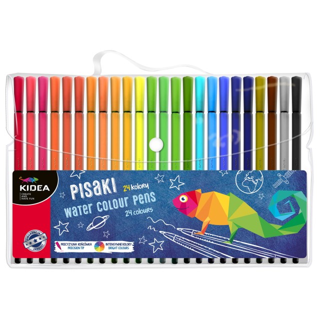 Pisaki w etui 24 kolory Kidea